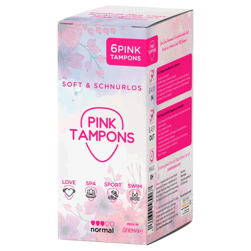 Pink Tampons normal 6 Stück